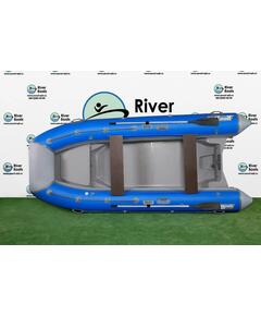 Надувная лодка РИБ RiverBoats RB  430 S Встроенный рундук (серо-синий)