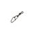 Застежка с вертлюгом RUZZA Rolling Swivel w/Hooked Snap Black №7  