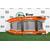 Надувная лодка РИБ RiverBoats RB  430 L Встроенный рундук (бело-оранжевый)