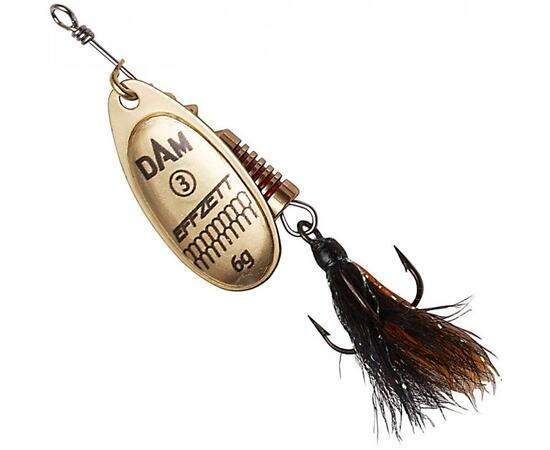 Блесна вращающаяся DAM FZ Standard Dressed Spinner #2 4g S Gold