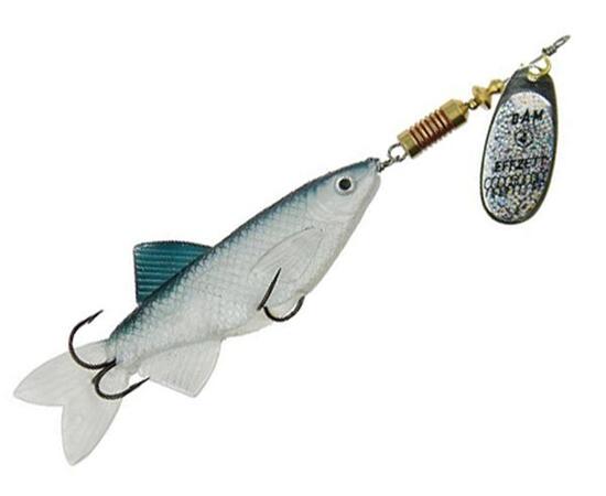 Блесна вращающаяся DAM FZ SPINNER MINNOW Silver/Blue 5g 
