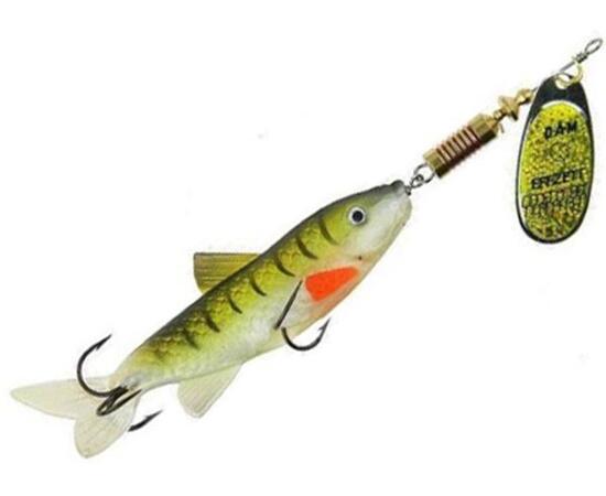 Блесна вращающаяся DAM FZ SPINNER MINNOW Gold/Green 13g 