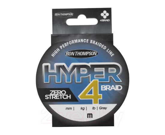 Леска плетеная R.T. Hyper 4-Braid 110m 0,17mm 9,0kg Grey