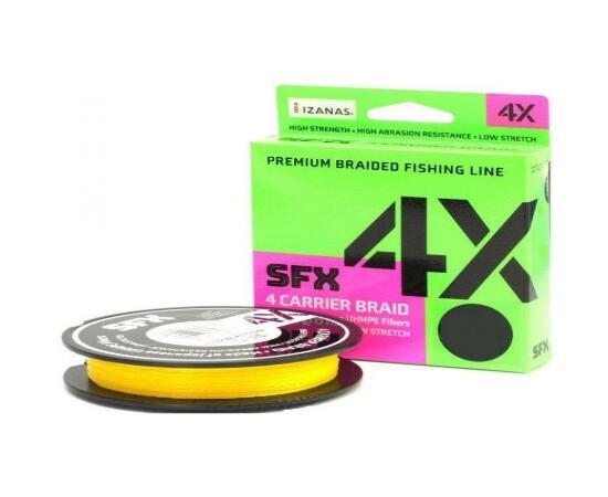Леска плетеная SUFIX SFX 4X Braid Hot Yellow 135m 0.185mm 10.0kg