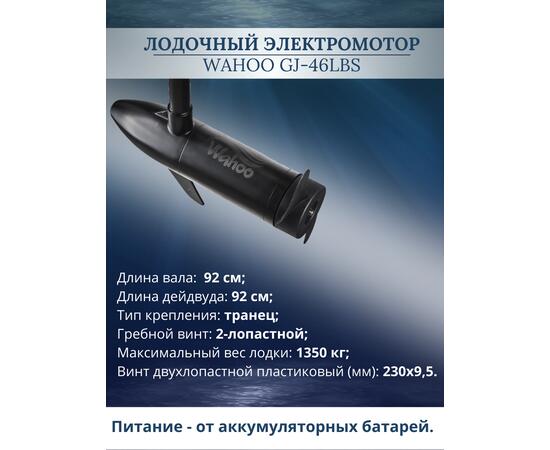 Лодочный электромотор Wahoo GJ-46lbs