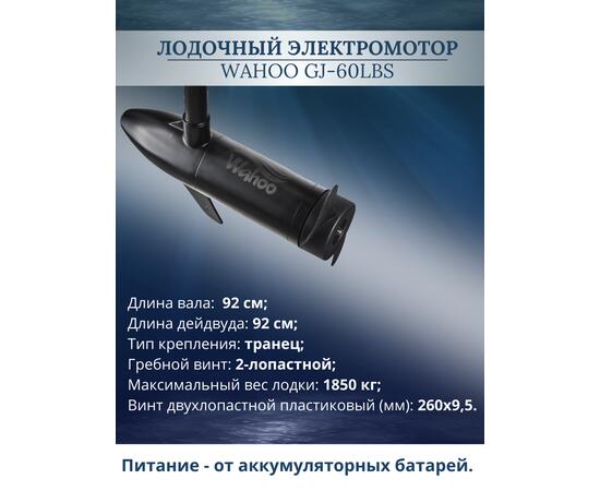 Лодочный электромотор Wahoo GJ-60lbs