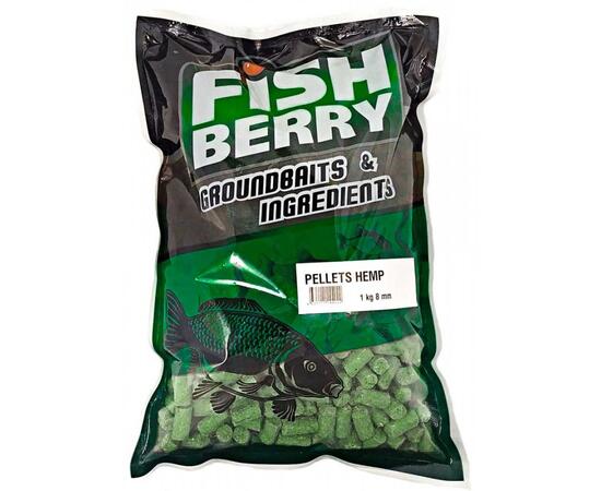 FishBerry Пеллетс быстрорастворимый конопляный 8мм - 1 кг