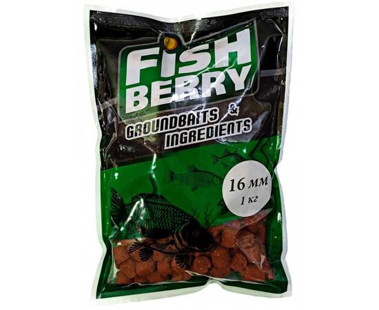 FishBerry Пеллетс карповый (лосось, цв. -темный) 16мм - 1 кг