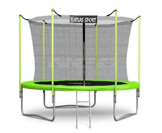 Батут Atlas Sport 312 см (10ft) с внутренней сеткой и лестницей GREEN