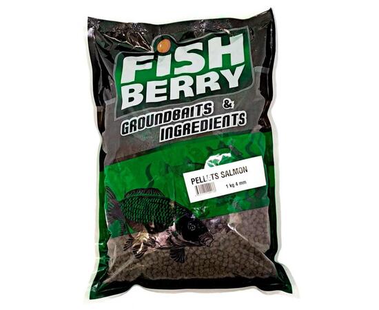 FishBerry Пеллетс карповый (лосось, цв. -темный) 4мм - 1 кг