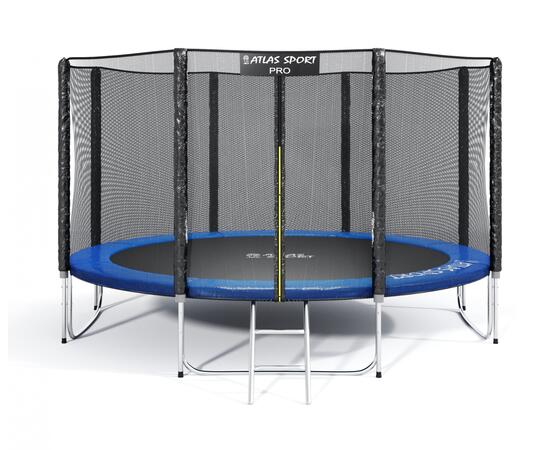 Батут Atlas Sport 435 см (14ft) PRO (усиленные опоры) BLUE