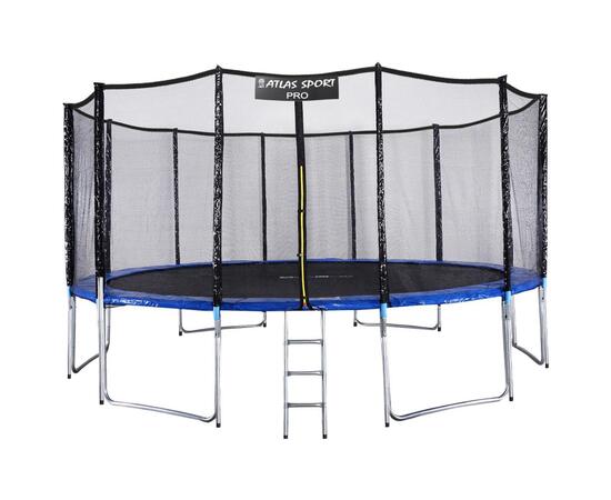 Батут Atlas Sport 490 см (16ft) PRO (усиленные опоры) BLUE