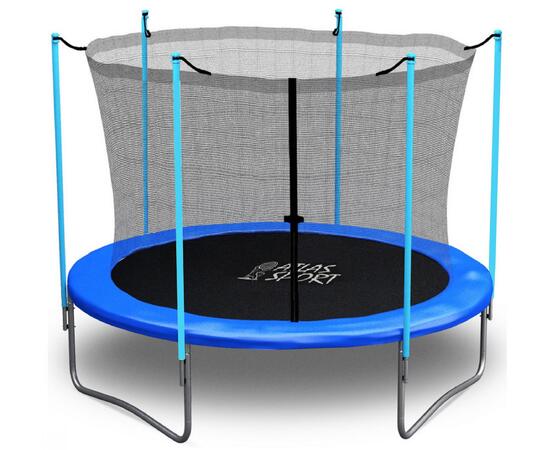 Батут FunFit 252 см (8ft) с внутренней сеткой и лестницей BLUE