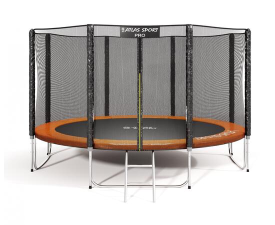 Батут Atlas Sport 374 см (12ft) PRO (усиленные опоры) BLUE
