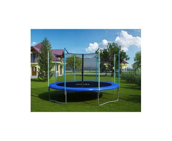 Батут Atlas Sport 374 см (12ft) с внутренней сеткой и лестницей BLUE