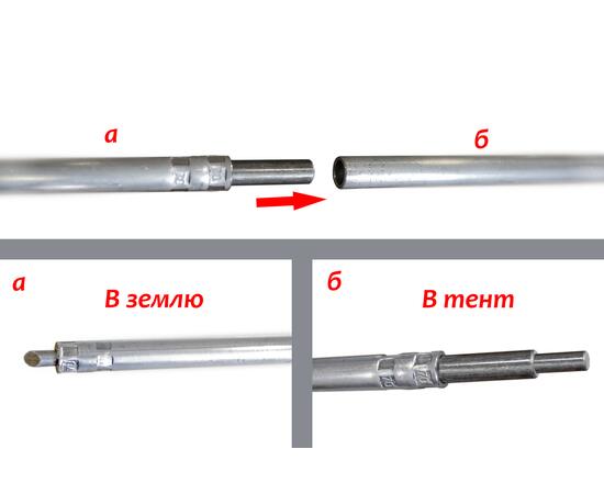 Стойка для палатки (алюмин. сплав 190 см, комплект 2 шт.)