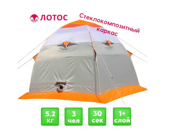 Зимняя палатка Лотос 3С (Оранжевый)