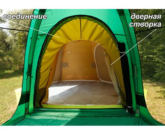 Соединение палаток ЛОТОС 5/5 с Дверью (оливковый, ПУ3000)