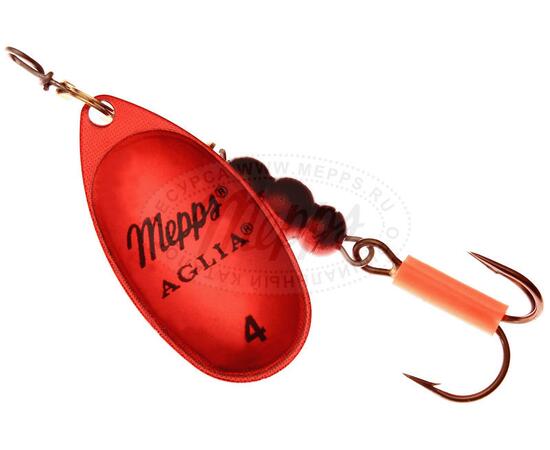 Блесна Mepps Platinum 4 AG/ROUGE серебро/красная 9g    (F08)