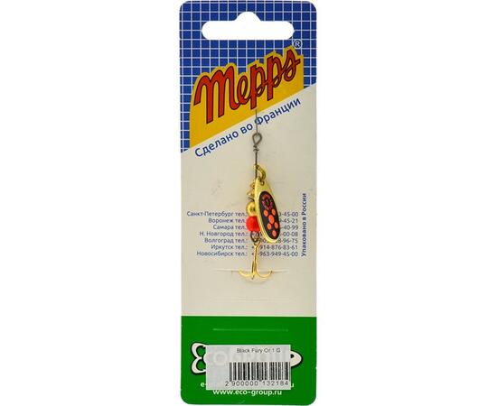 Блесна Mepps Black Fury 1 Orange OR золото/красн.точ 3,5g    (C35)