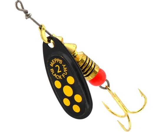 Блесна Mepps Black Fury 2 Jaune N черный/желт.точ 4,5g    (D28)