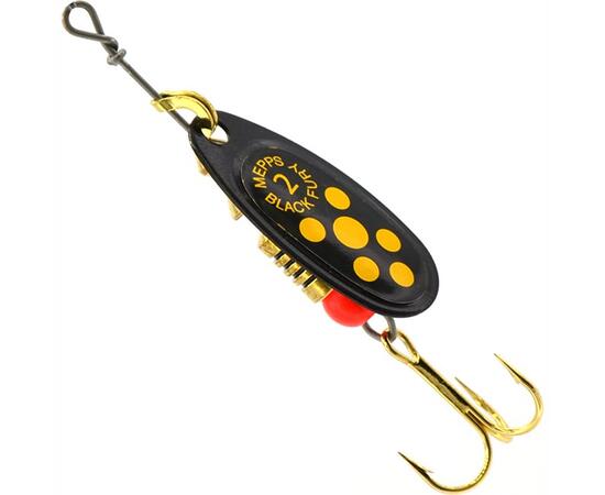 Блесна Mepps Black Fury 2 Jaune N черный/желт.точ 4,5g    (D28)