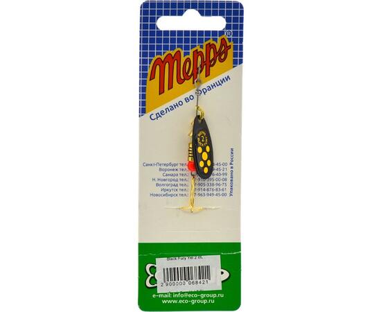 Блесна Mepps Black Fury 2 Jaune N черный/желт.точ 4,5g    (D28)