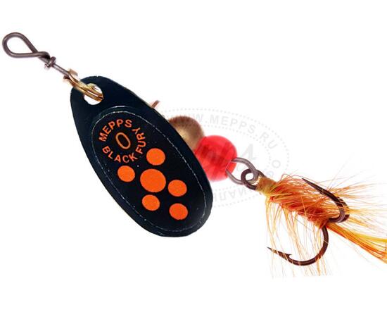 Блесна Mepps Black Fury MOUCH 0 Orange N черный 2g    (B24)