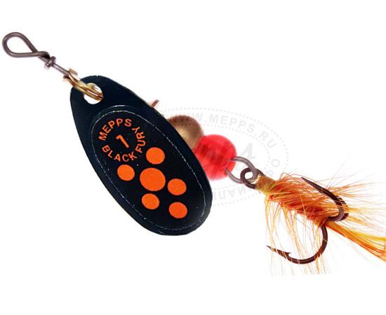 Блесна Mepps Black Fury MOUCH 1 Orange N черный 3,5g    (C38)