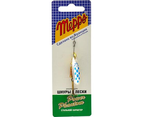 Блесна Mepps Comet 3 AG/PTS Blues серебро/синие.точ 6,5g    (E34)