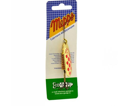 Блесна Mepps Comet 5 OR/ PTS Rouges золото/красн.точ 11g    (G09)