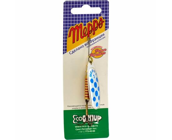 Блесна Mepps Comet 5 AG/ PTS Blues серебро/синие.точ 11g    (G08)