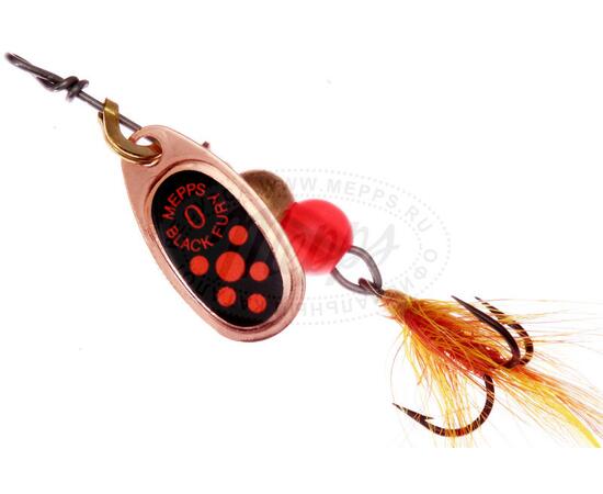 Блесна вращающаяся MEPPS COMET BLACK FURY MOUCH Orange Copper 0 (2 г)