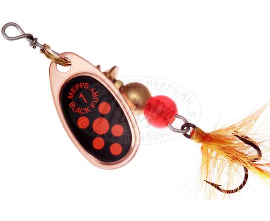 Блесна вращающаяся MEPPS COMET BLACK FURY MOUCH Orange Copper 1 (3,5 г)