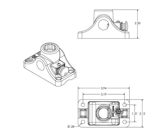 Держатель спиннинга RAM Tube Jr. RAP-390-SBMPU
