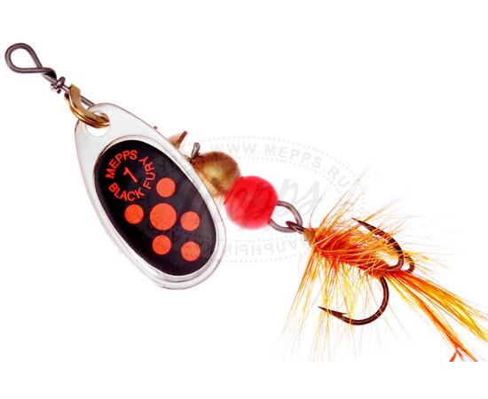 Блесна Mepps Black Fury MOUCH 1 Orange AG серебро 3,5g    (C36)