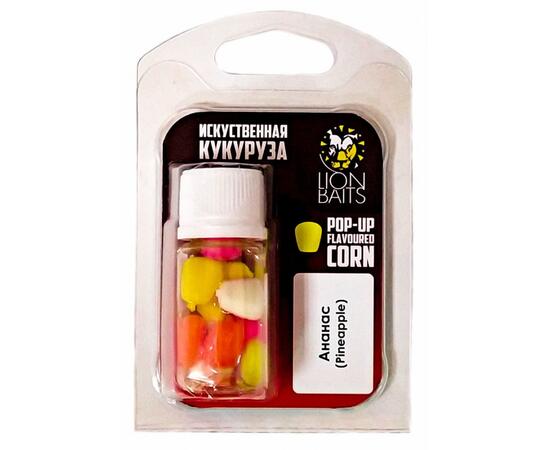 Lion Baits (Pop-up) Кукуруза искусственная плавающая  (Flavoured Corn) в дипе "Ананас"