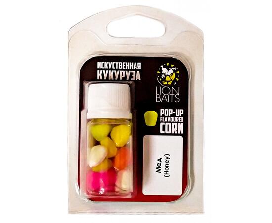 Lion Baits (Pop-up) Кукуруза искусственная плавающая  (Flavoured Corn) в дипе "Мед"