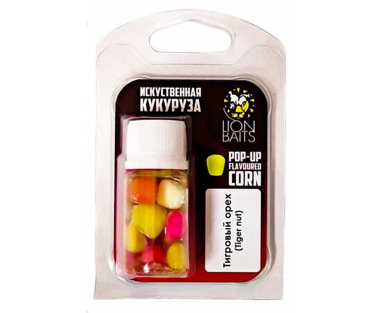 Lion Baits (Pop-up) Кукуруза искусственная плавающая  (Flavoured Corn) в дипе "Тигровый орех"
