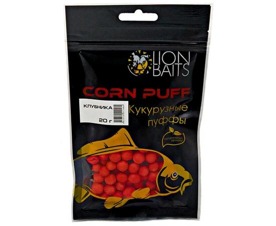 Lion Baits (Corn puff) Кукурузные пуффы "Клубника" - 20 гр