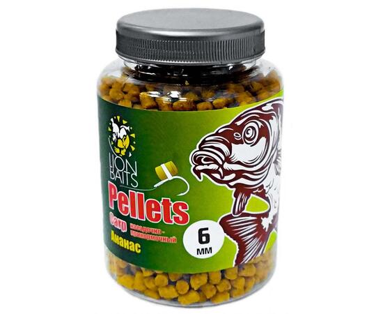 Lion Baits Пеллетс карповый Carp pellets Ананас 6 мм - 300 гр