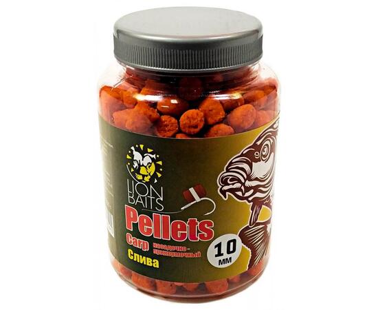 Lion Baits Пеллетс карповый Carp pellets Слива 10 мм - 300 гр
