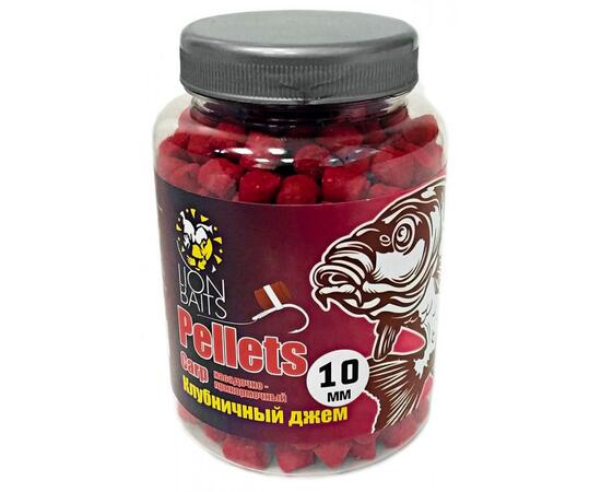 Lion Baits Пеллетс карповый Carp pellets Клубничный джем 10 мм - 300 гр