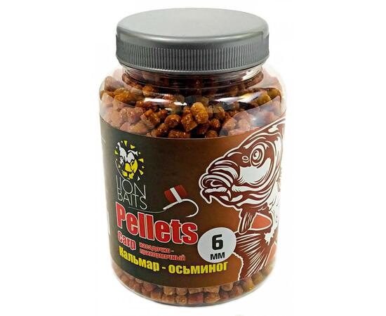 Lion Baits Пеллетс карповый Carp pellets Кальмар-осьминог 6 мм - 300 гр