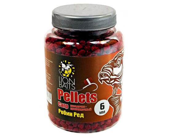 Lion Baits Пеллетс карповый Carp pellets Робин Ред 6 мм - 300 гр