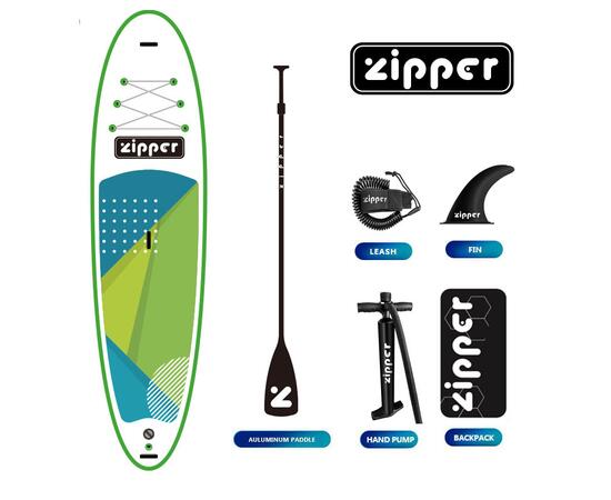 Надувная доска ZIPPER SUP Board (Сап Борд) S LINE 11' GREEN