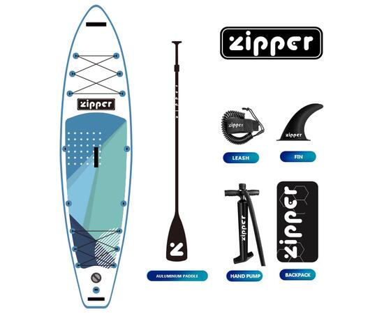 Надувная доска ZIPPER SUP Board (Сап Борд) Sx LINE 12'6'' TURING BLUE