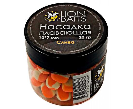 Lion Baits Насадка плавающая двухцветная Слива 10х7 мм (20 гр)