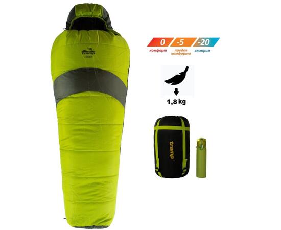 Спальный мешок кокон Tramp Hiker Compact 185*80*55 см (правый)