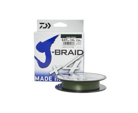 Леска плетеная DAIWA "J-Braid X4" 0,07мм 135 (зеленая)